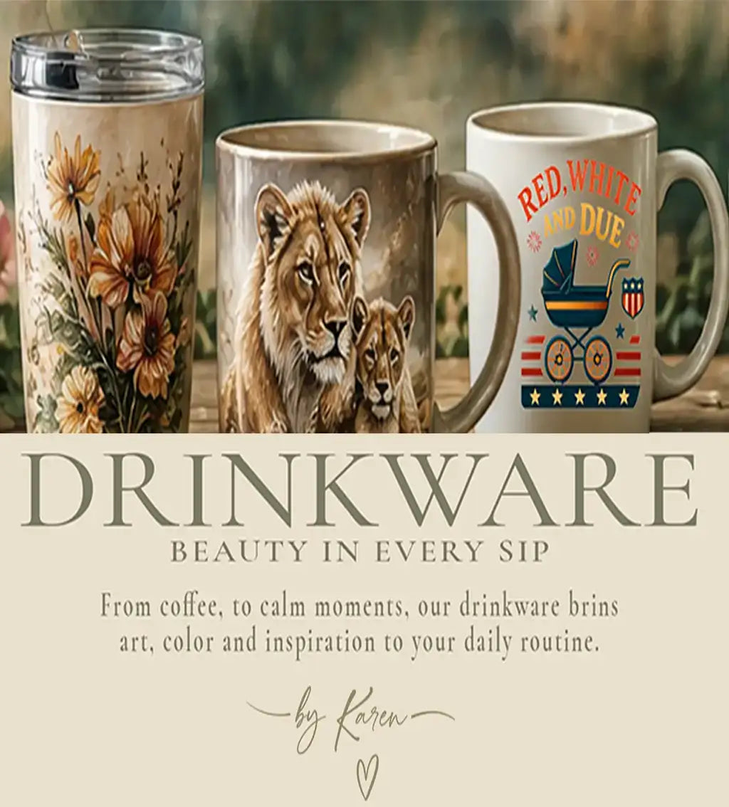 Original SEEN by Karen artwork drinkware