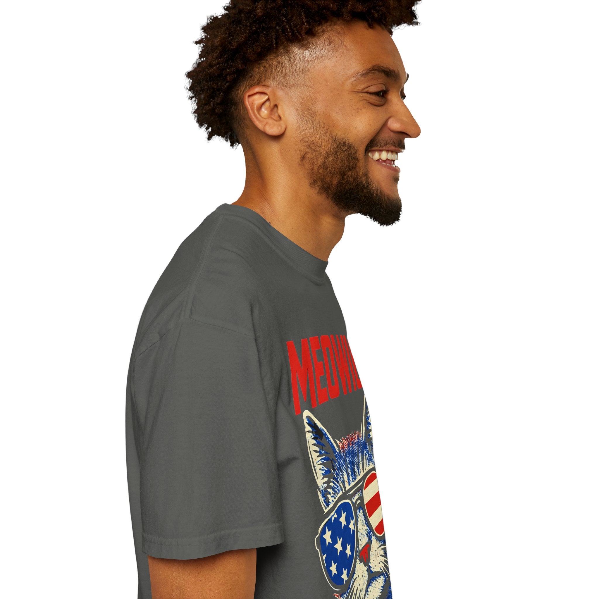 Meowica Cat T-Shirt — Patriotic American Flag Sunglasses Tee