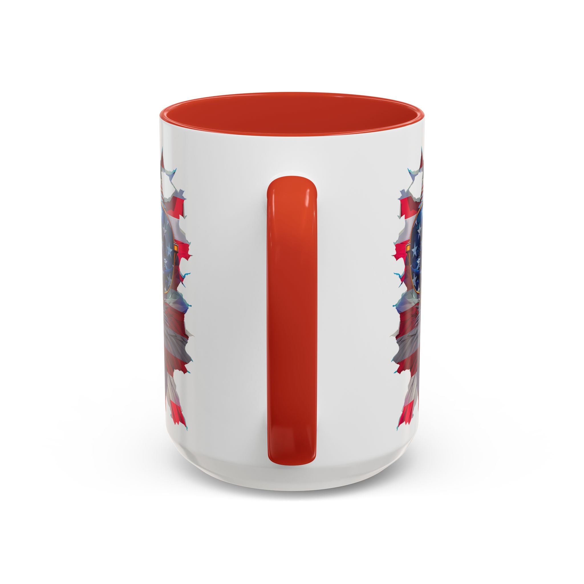 American Bald Eagle Accent Coffee Mug with Stars & Stripes