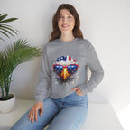 Eagle American Flag Sunglasses Crewneck Sweatshirt