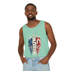 50 Years American Flag Castle Tank Top for Celebratory Wear