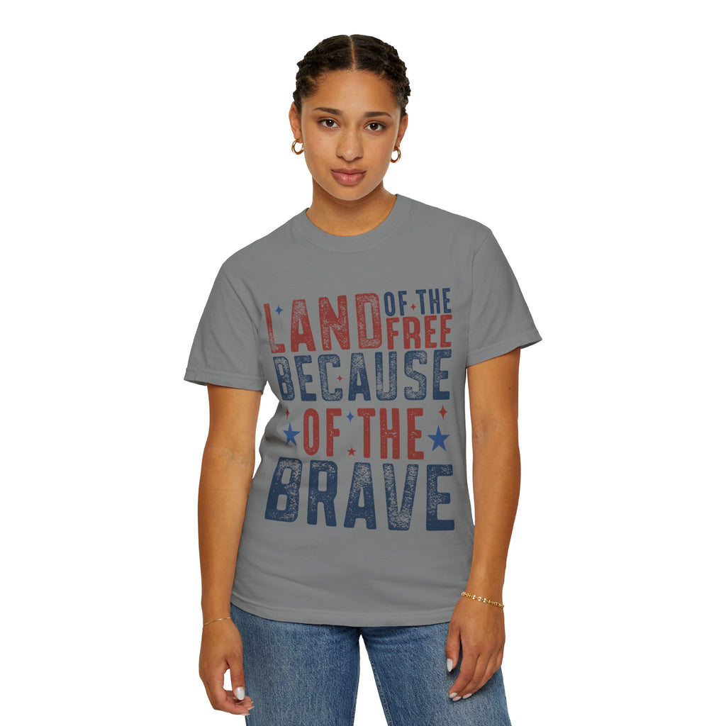 Patriotic T-Shirt: Land of the Free Because of the Brave