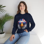 Eagle American Flag Sunglasses Crewneck Sweatshirt