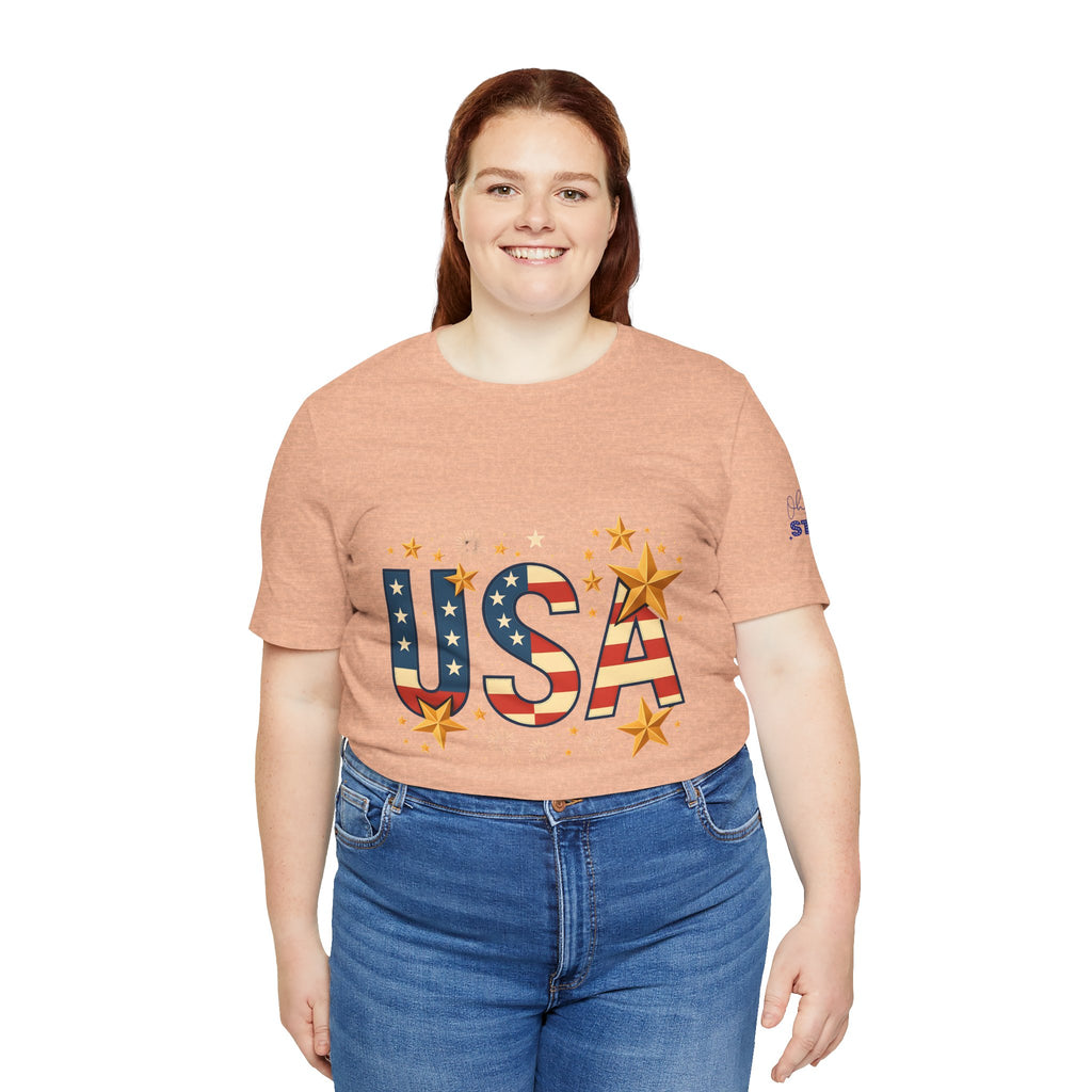 USA Flag Stars T-Shirt — Patriotic American Independence Day Tee