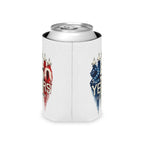 50 Years 1776–2026 Patriotic Can Cooler — American Flag Jet Anniversary