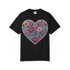 Floral Heart T-Shirt — Colorful Bouquet Heart Graphic (Print It Your Way)