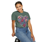 Floral Heart T-Shirt — Colorful Bouquet Heart Graphic (Print It Your Way)