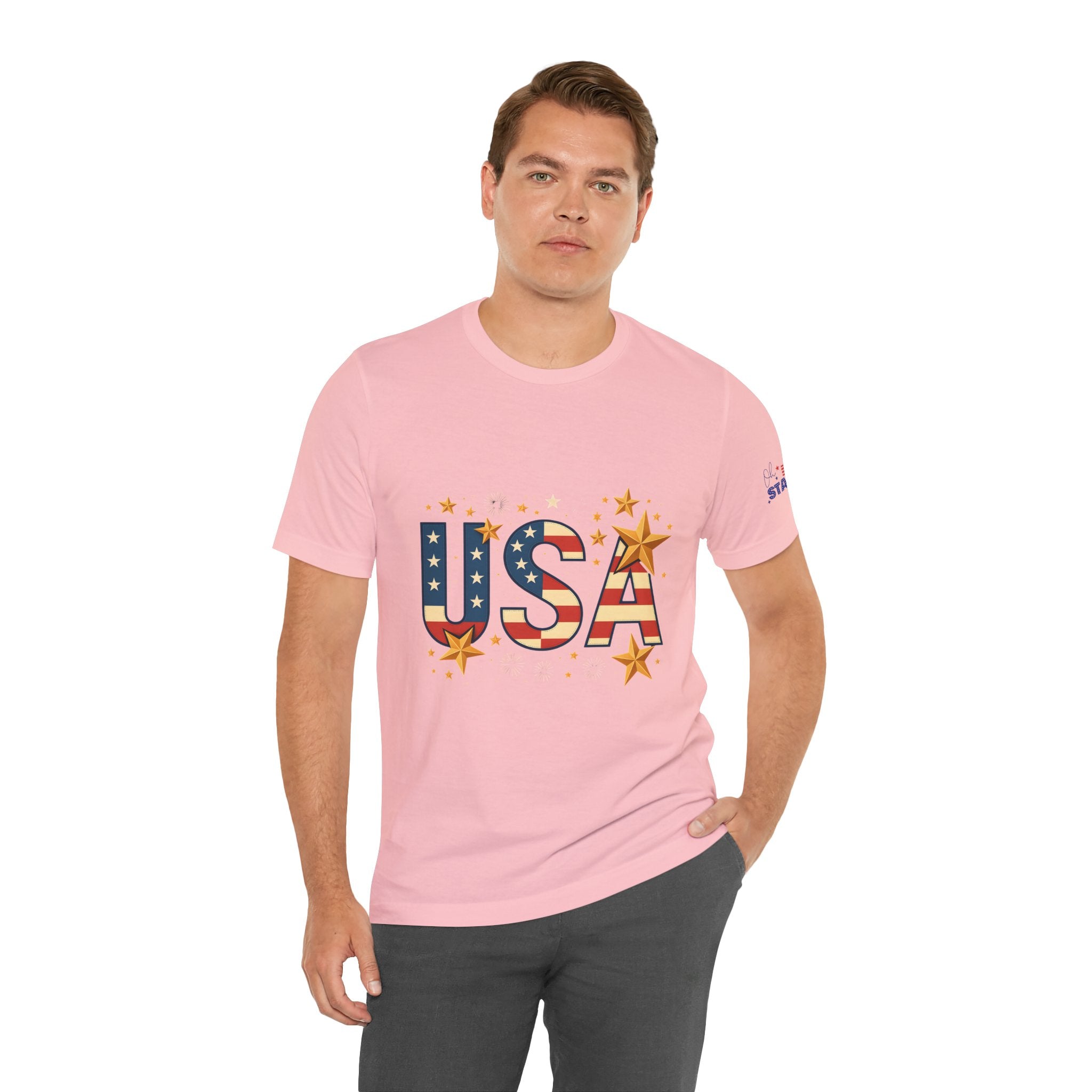 USA Flag Stars T-Shirt — Patriotic American Independence Day Tee