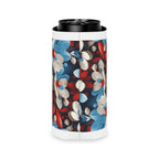 Floral Patriotic Can Cooler for Festive Gatherings