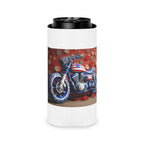 American Flag Motorcycle Can Cooler for Patriotic Gatherings