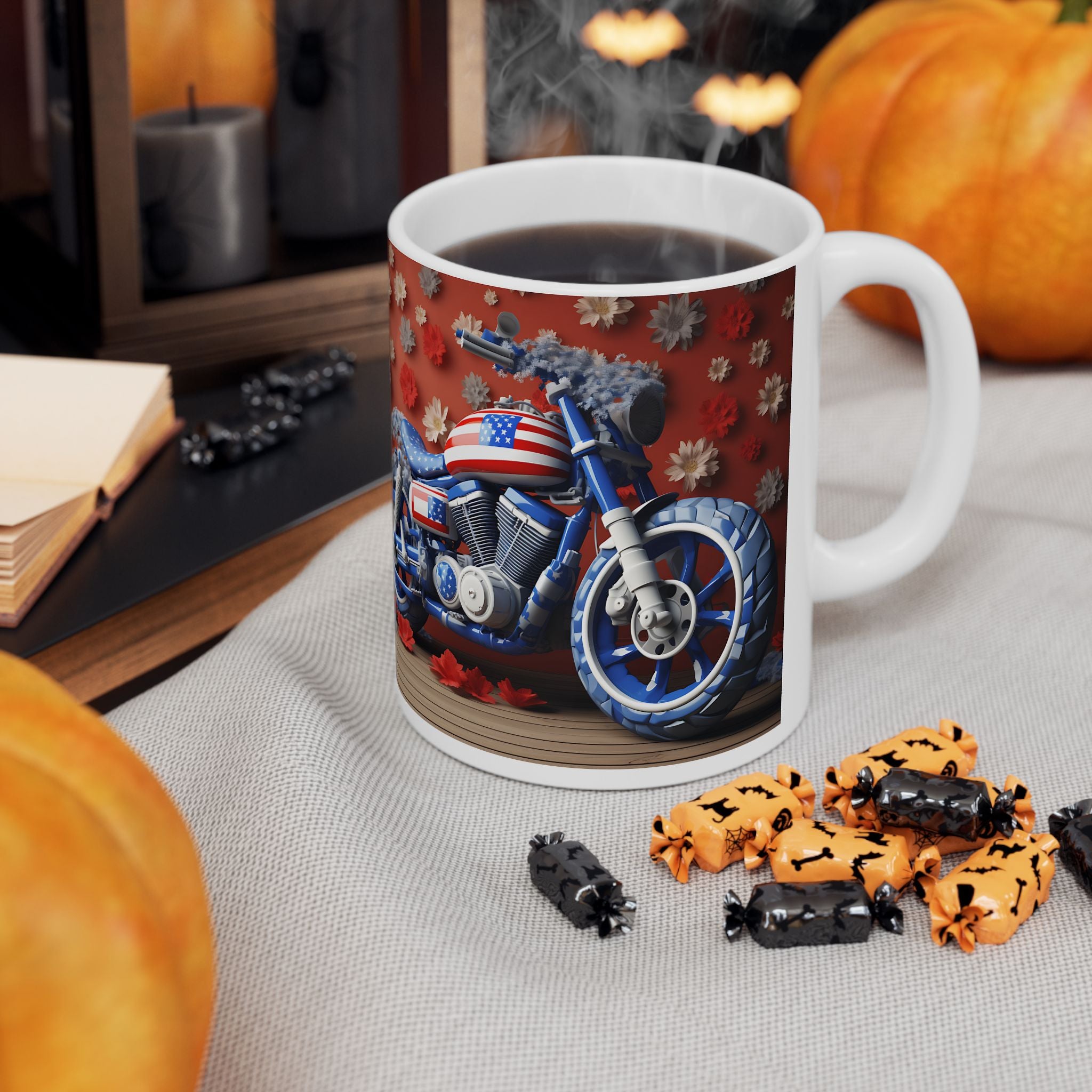 Vintage Patriot Motorcycle Ceramic Mug for Every Occasion