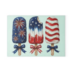Patriotic Popsicle Glass Cutting Board for Kitchen Prep