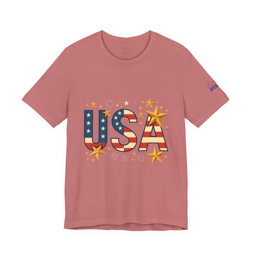 USA Flag Stars T-Shirt — Patriotic American Independence Day Tee