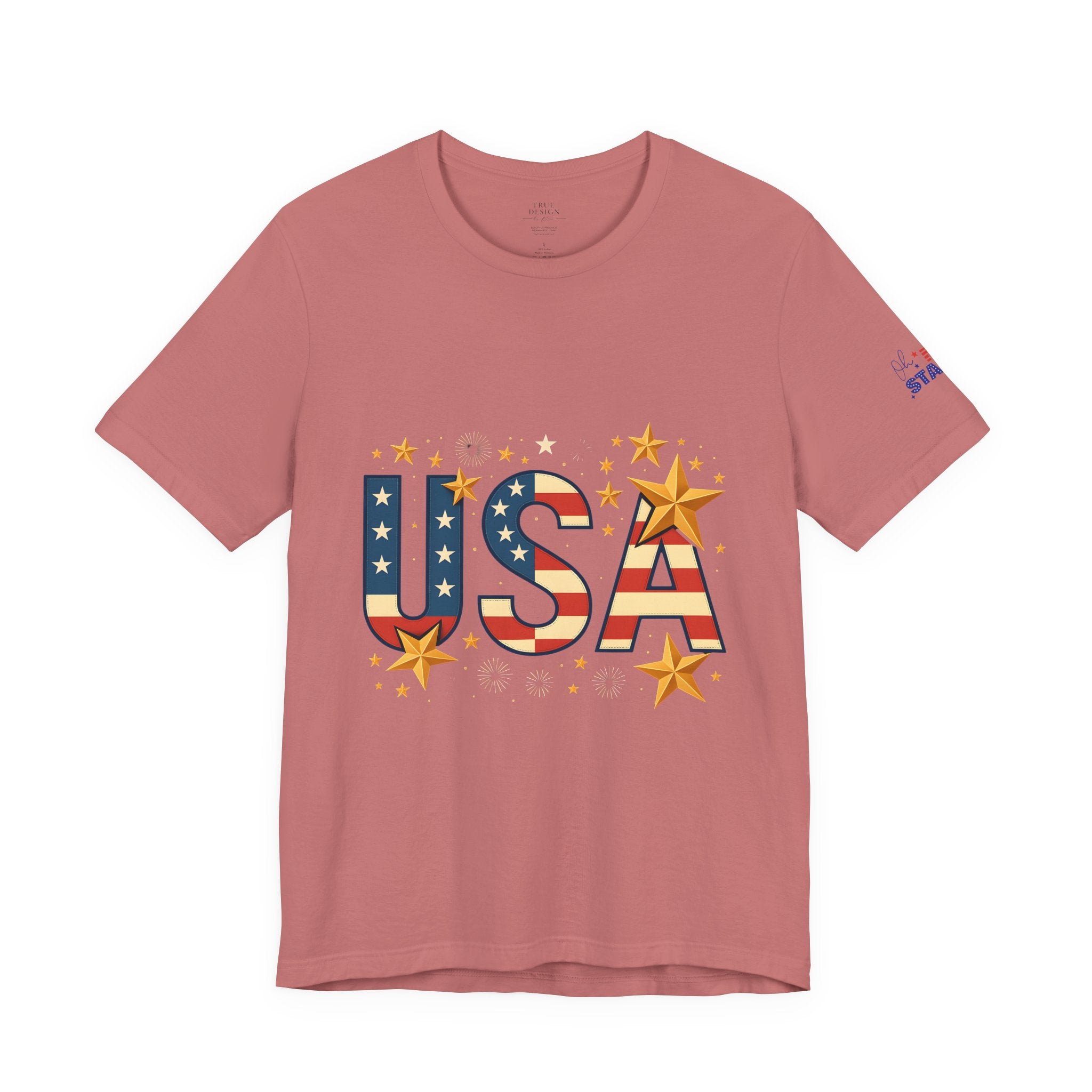 USA Flag Stars T-Shirt — Patriotic American Independence Day Tee