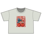 America Cherry Flag Boxy Tee