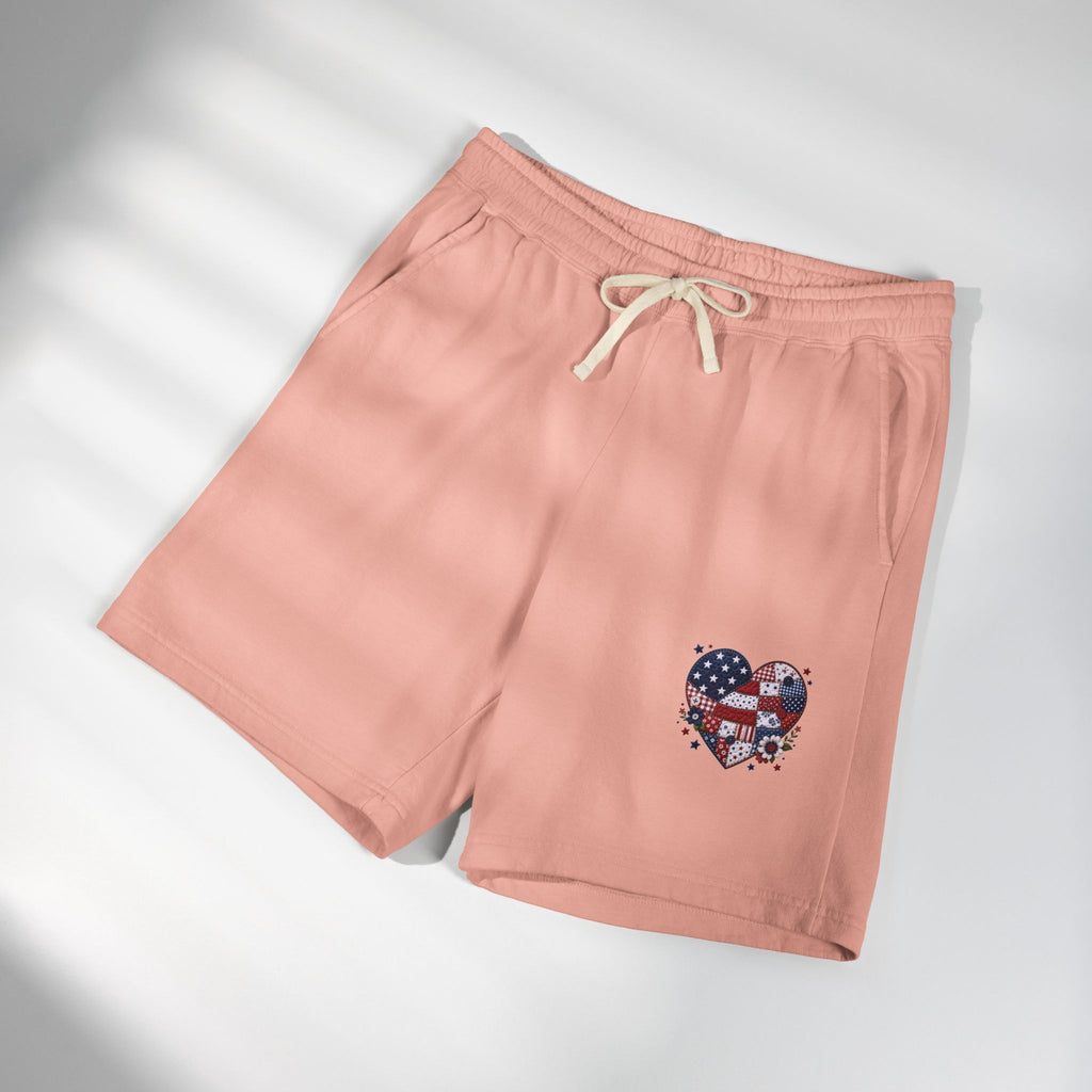 American Flag Heart Shorts for Summer Comfort