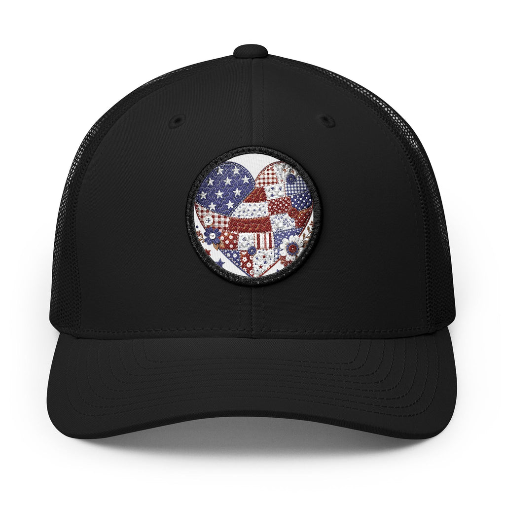 American Flag Patch Trucker Cap — Patriotic Snapback Hat
