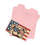 Dog's are Patriotic Too (American Flag, Funny 4th of July Shirt)