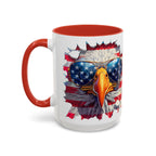 American Bald Eagle Accent Coffee Mug with Stars & Stripes