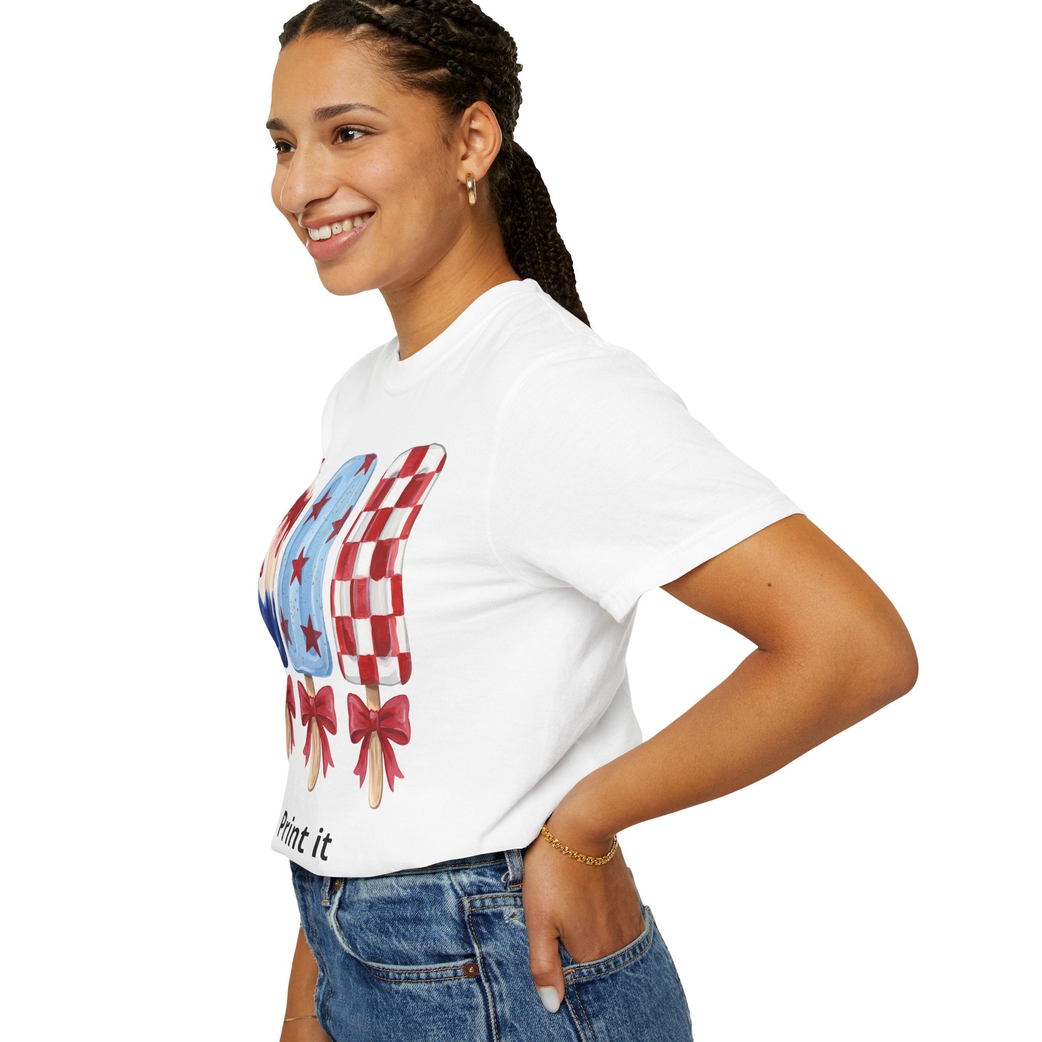 Patriotic Popsicle T-Shirt — Red, White & Blue Fourth of July Tee