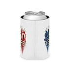 50 Years 1776–2026 Patriotic Can Cooler — American Flag Jet Anniversary