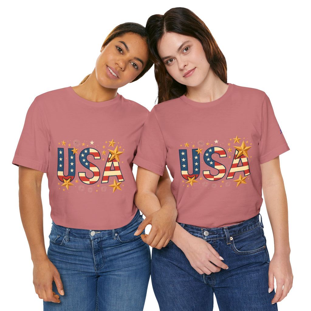 USA Flag Stars T-Shirt — Patriotic American Independence Day Tee