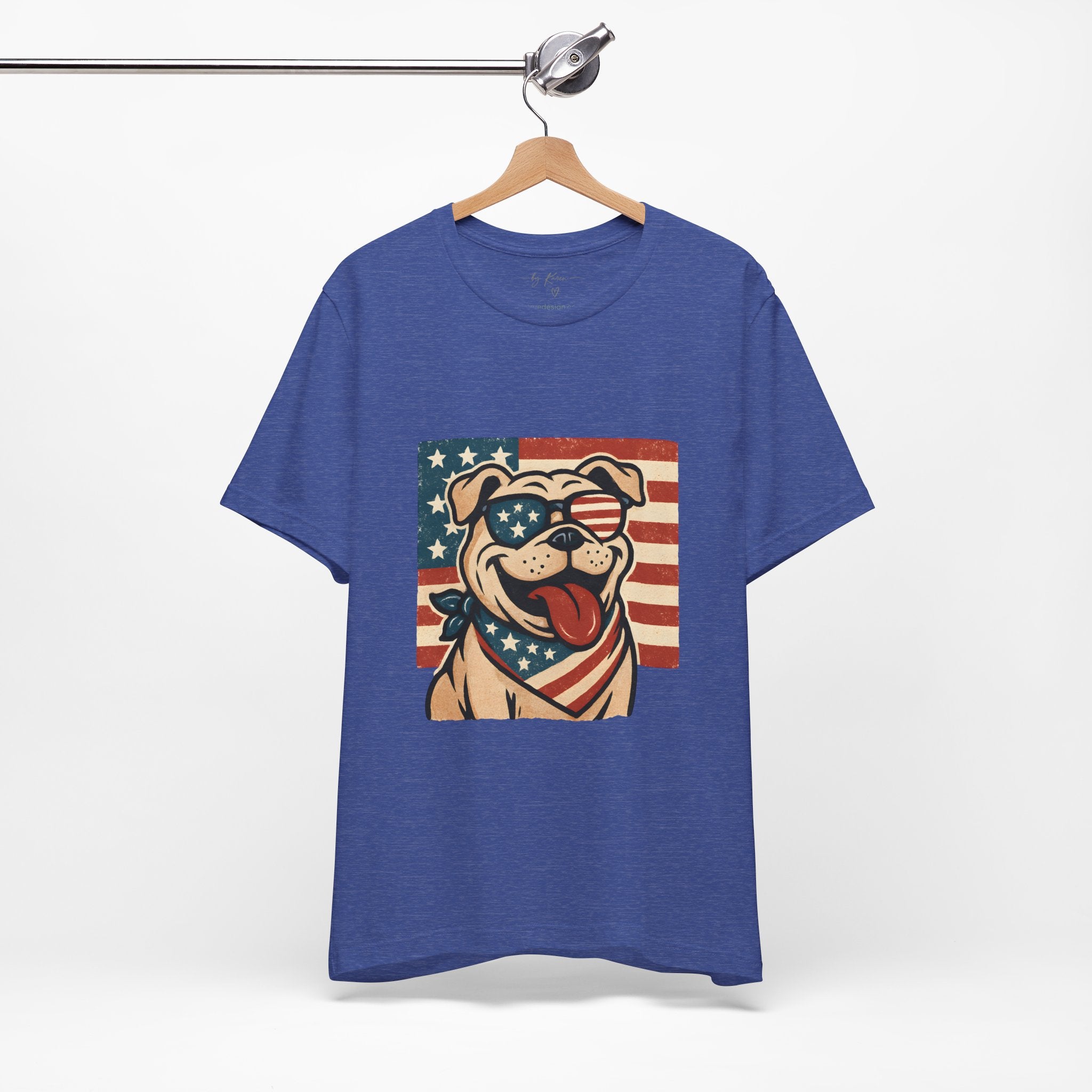 Dog's are Patriotic Too (American Flag, Funny 4th of July Shirt)