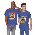 Dog's are Patriotic Too (American Flag, Funny 4th of July Shirt)