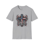 Christian Cross T-Shirt — "One Nation Under God" Patriotic Graphic Tee
