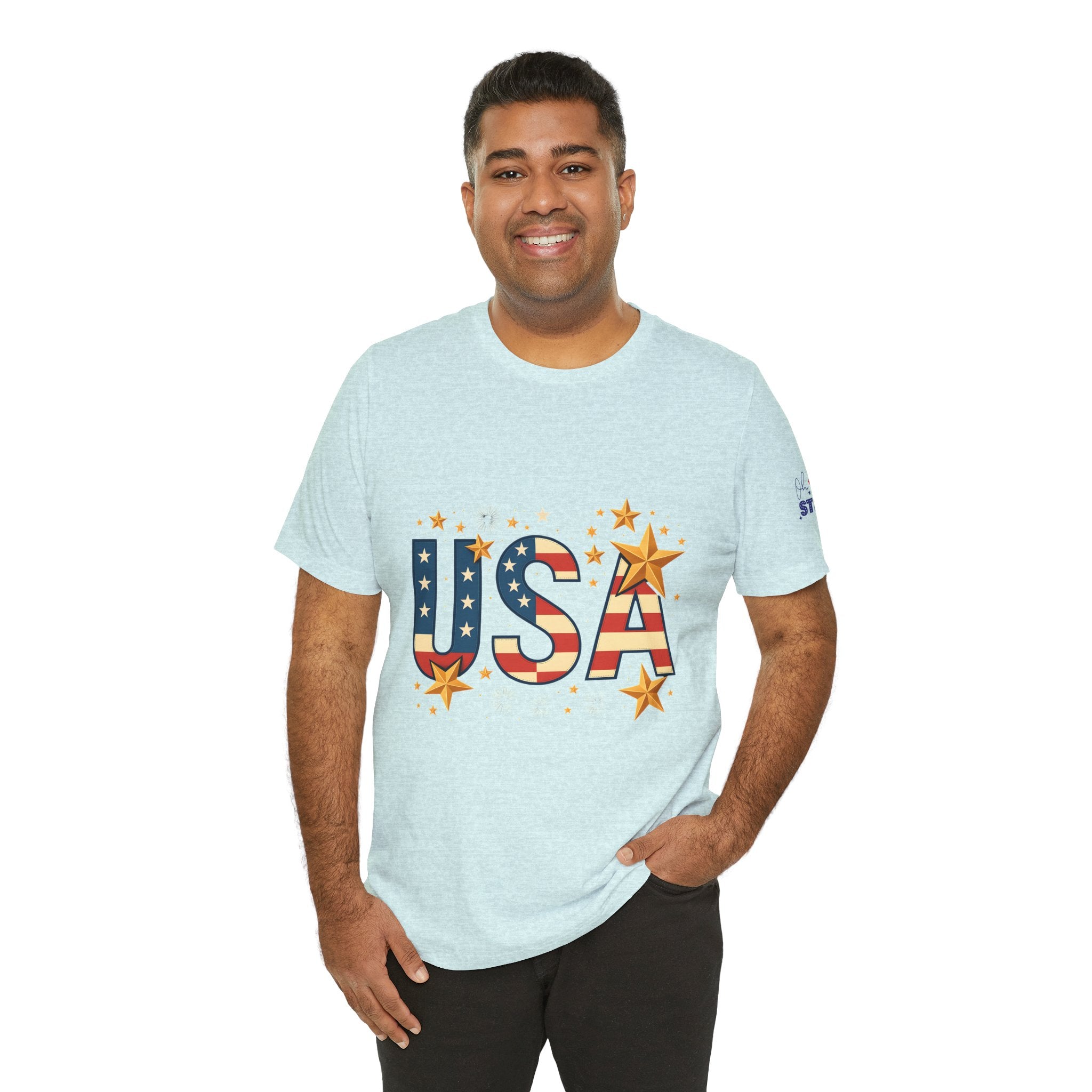 USA Flag Stars T-Shirt — Patriotic American Independence Day Tee