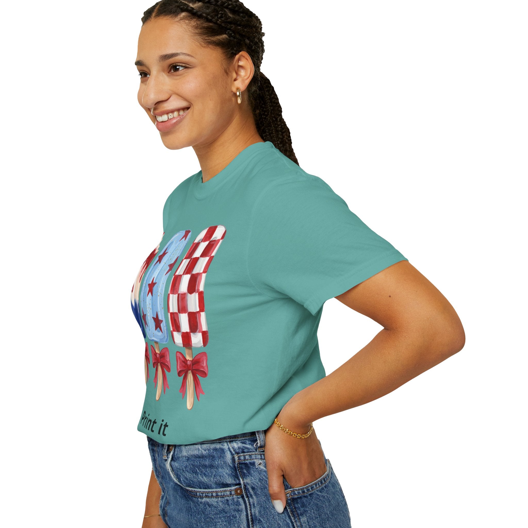 Patriotic Popsicle T-Shirt — Red, White & Blue Fourth of July Tee