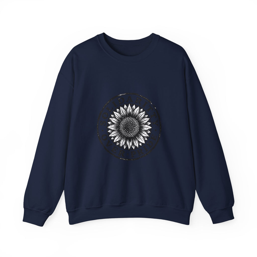 Solidarity Over Pride sweatshirt | People Over Profit statement, activist crewneck