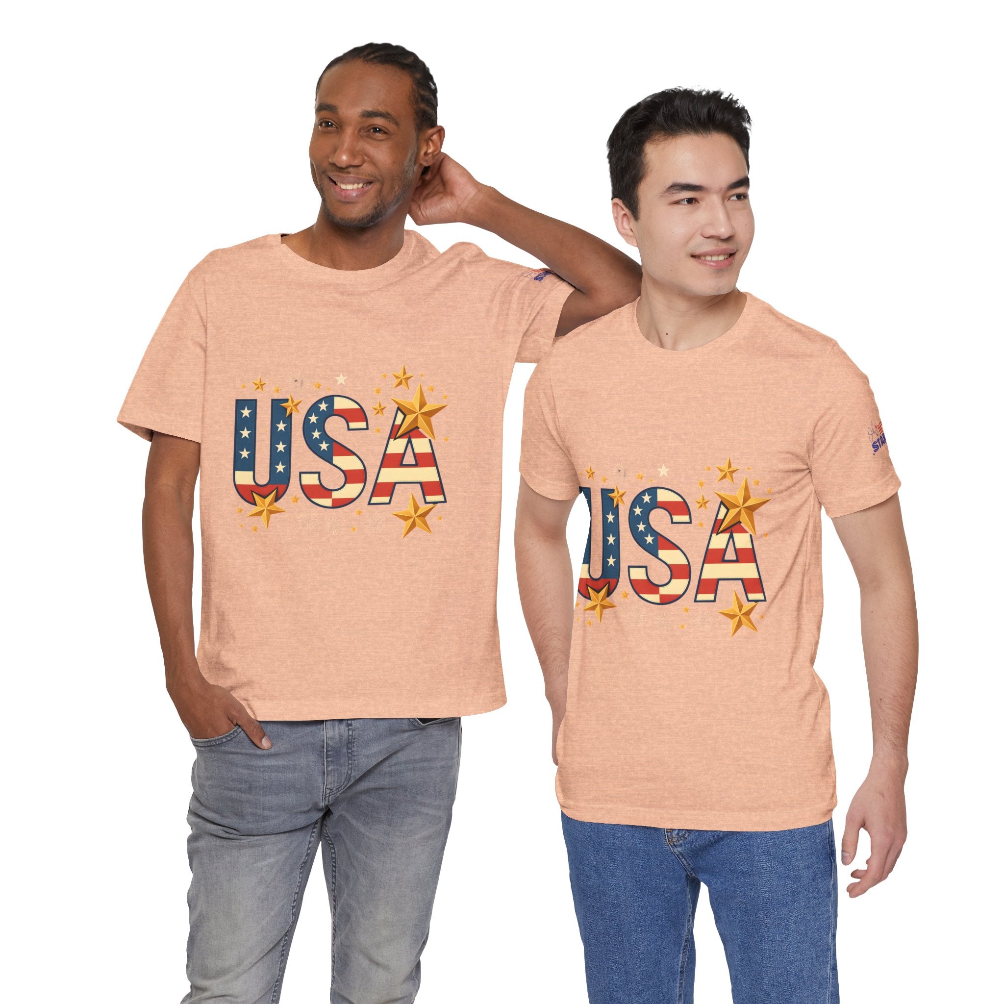 USA Flag Stars T-Shirt — Patriotic American Independence Day Tee