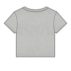 USA Floral Heart Baby Tee for Women – 4th of July