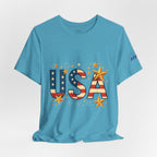 USA Flag Stars T-Shirt — Patriotic American Independence Day Tee