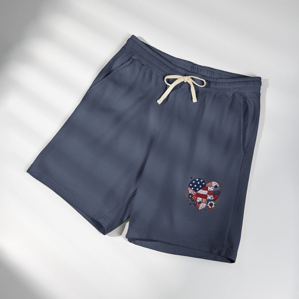 American Flag Heart Shorts for Summer Comfort