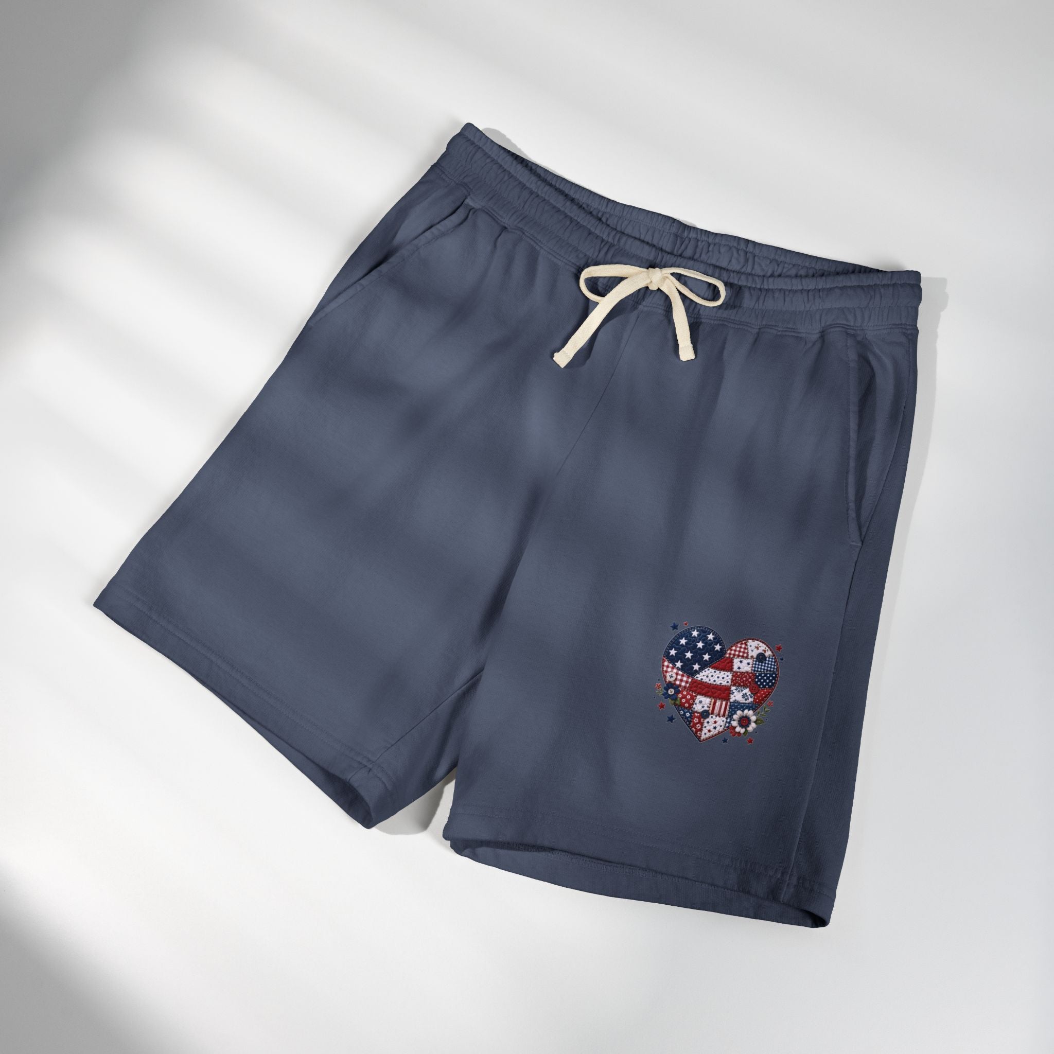 American Flag Heart Shorts for Summer Comfort