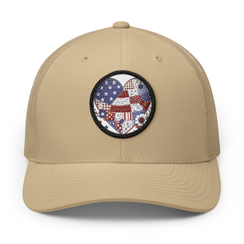 American Flag Patch Trucker Cap — Patriotic Snapback Hat