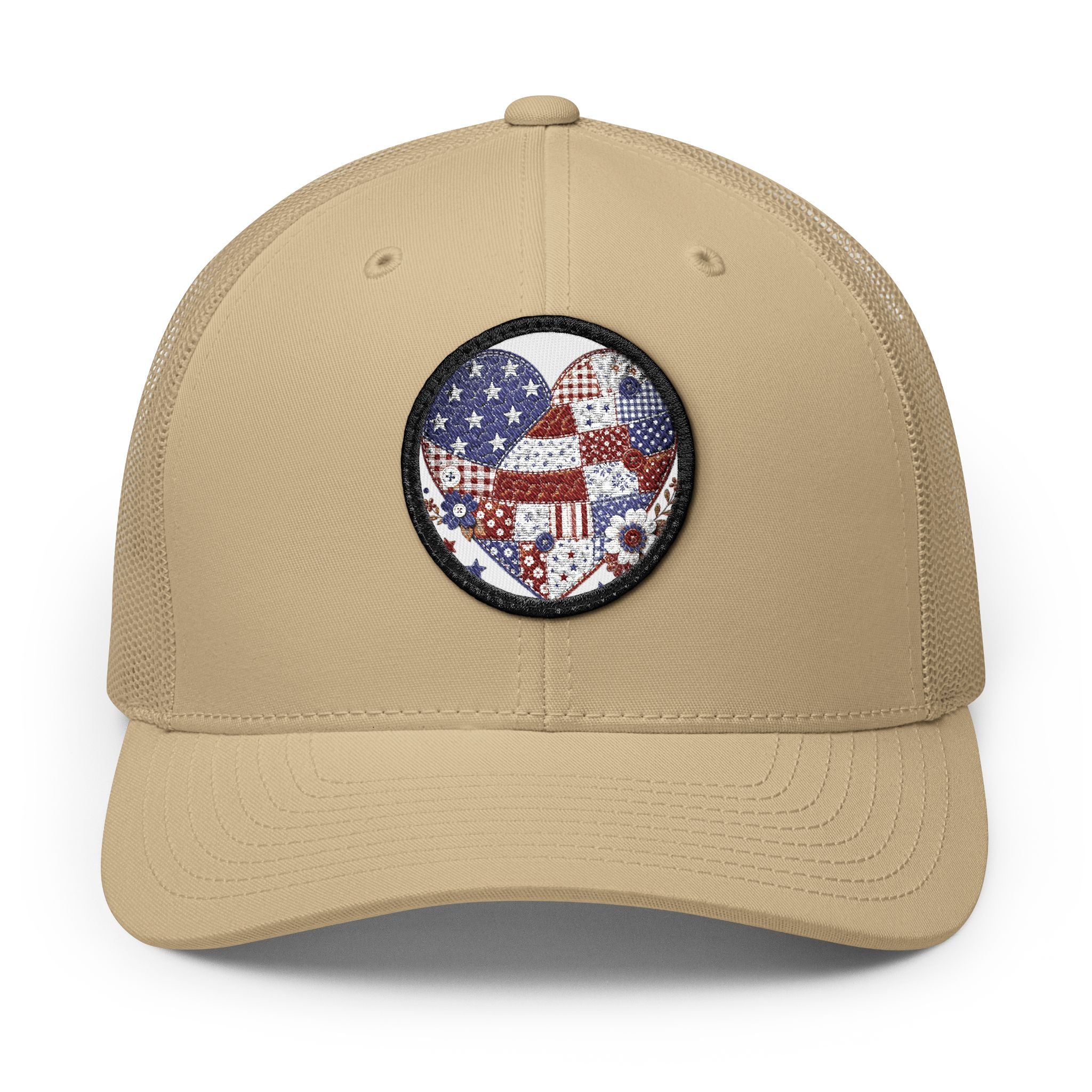 American Flag Patch Trucker Cap — Patriotic Snapback Hat