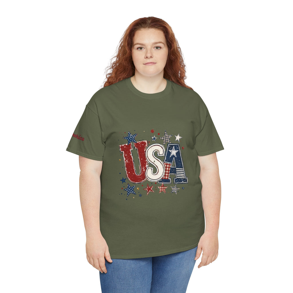 Patriotic USA Stars T-Shirt — Fourth of July American Flag Tee