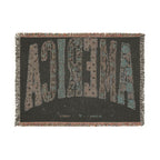 America Woven Blanket — Patriotic Throw Blanket with USA Text