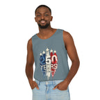 50 Years American Flag Castle Tank Top for Celebratory Wear