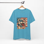 Dog's are Patriotic Too (American Flag, Funny 4th of July Shirt)
