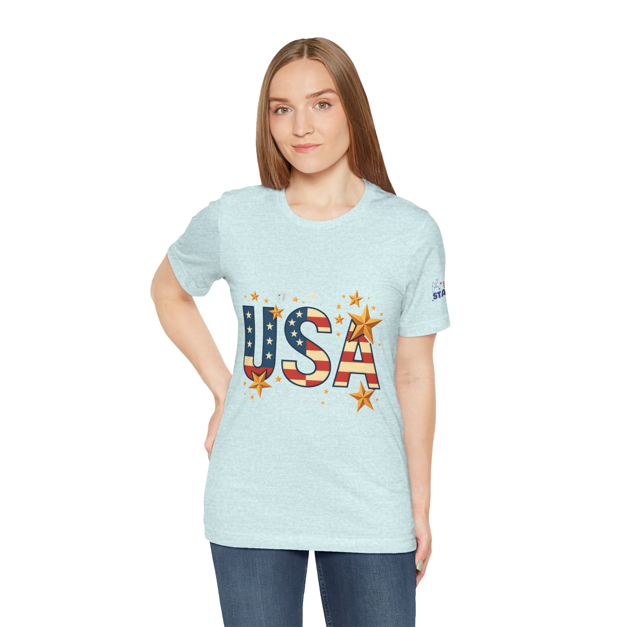 USA Flag Stars T-Shirt — Patriotic American Independence Day Tee