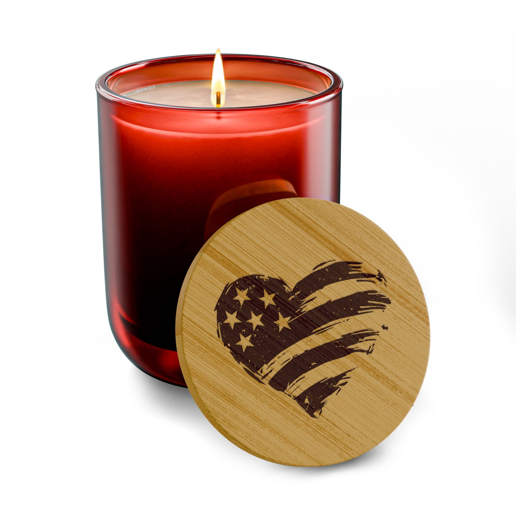 Engraved 14oz Scented Soy Candle with Bamboo Lid