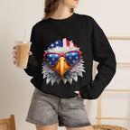 Eagle American Flag Sunglasses Crewneck Sweatshirt