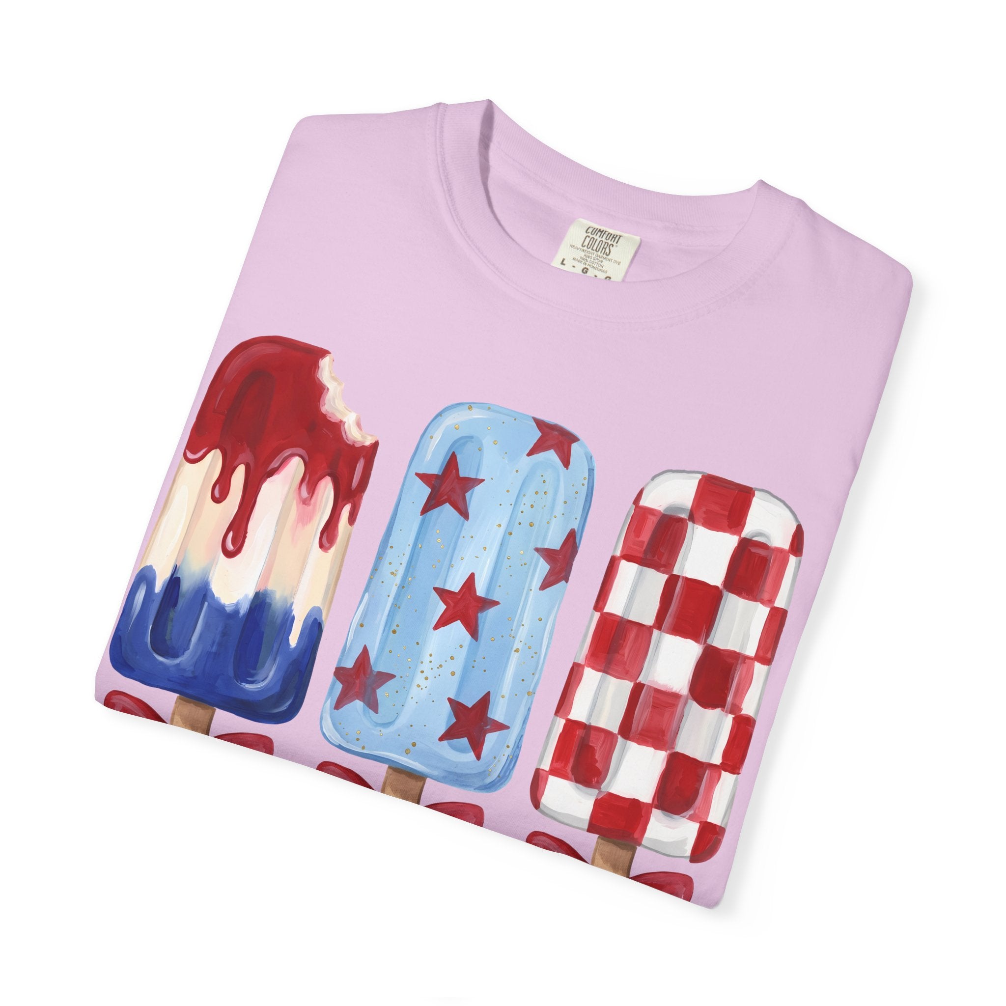 Patriotic Popsicle T-Shirt — Red, White & Blue Fourth of July Tee