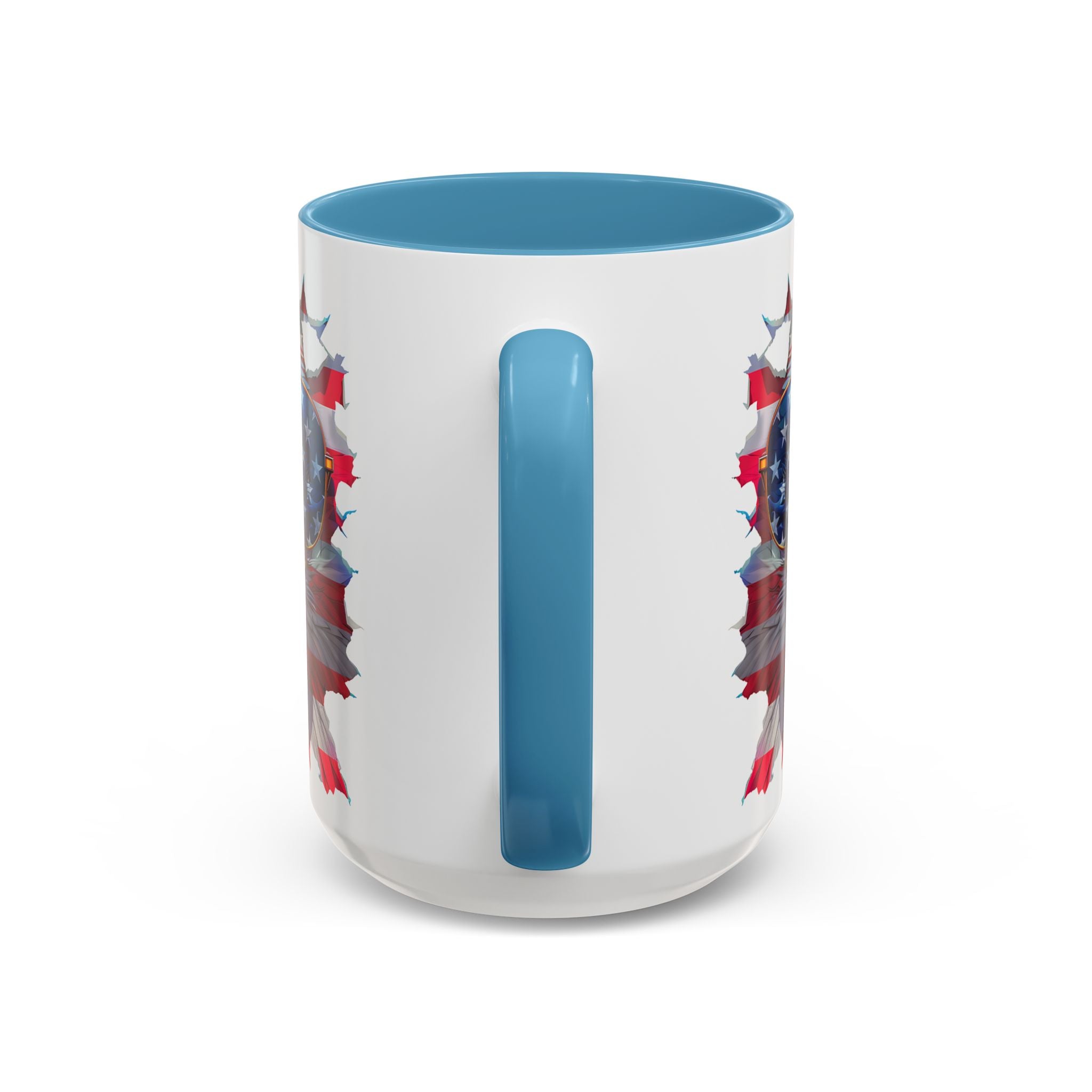 American Bald Eagle Accent Coffee Mug with Stars & Stripes