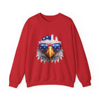 Eagle American Flag Sunglasses Crewneck Sweatshirt