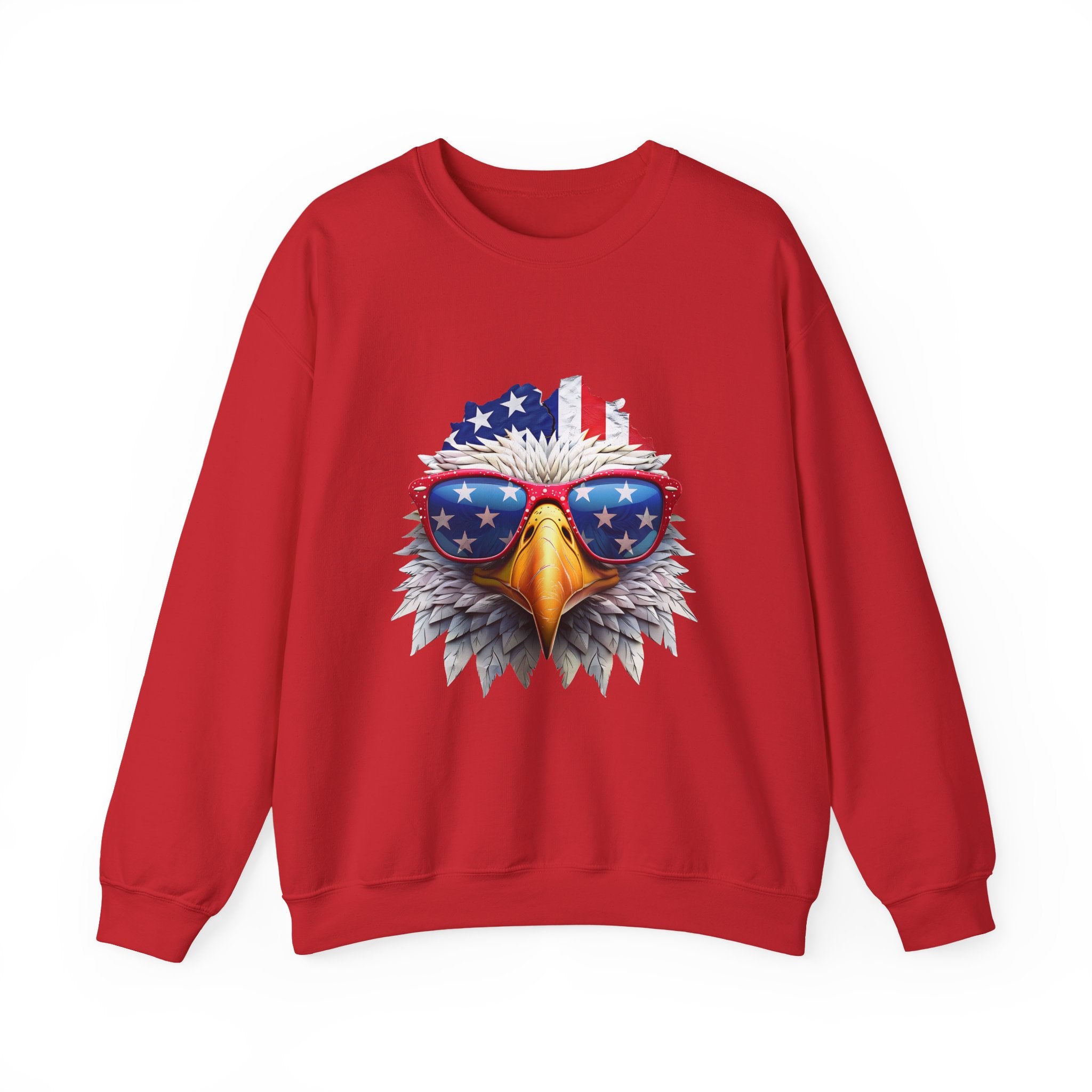 Eagle American Flag Sunglasses Crewneck Sweatshirt